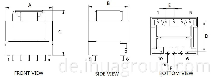 Chipsen niedriger Frequenz 240 V 15V EI35 Elektrischer Stromverkapselungstransformator zum Schalten von Stromversabtiertransformator für Telefon